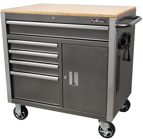 white steel tool cabinet wood top|hardwood top for toolbox.